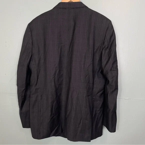 Brooks Brothers 1818 Regent Gray Charcoal Plaid Drago Wool Size 46/40 Suit Set